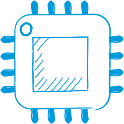 graphic of a microchip
