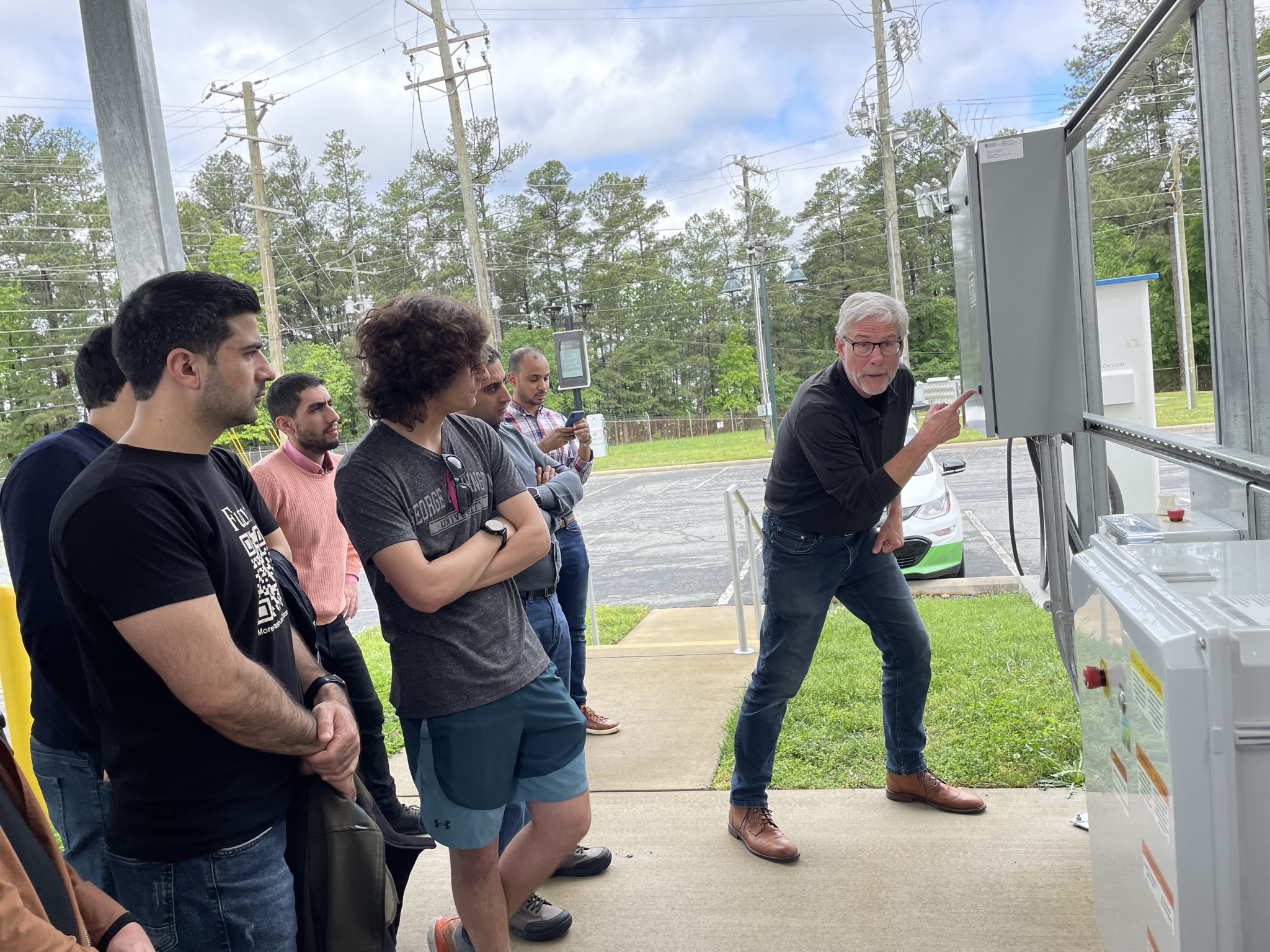 Attendees watching a demonstration at Honeywell