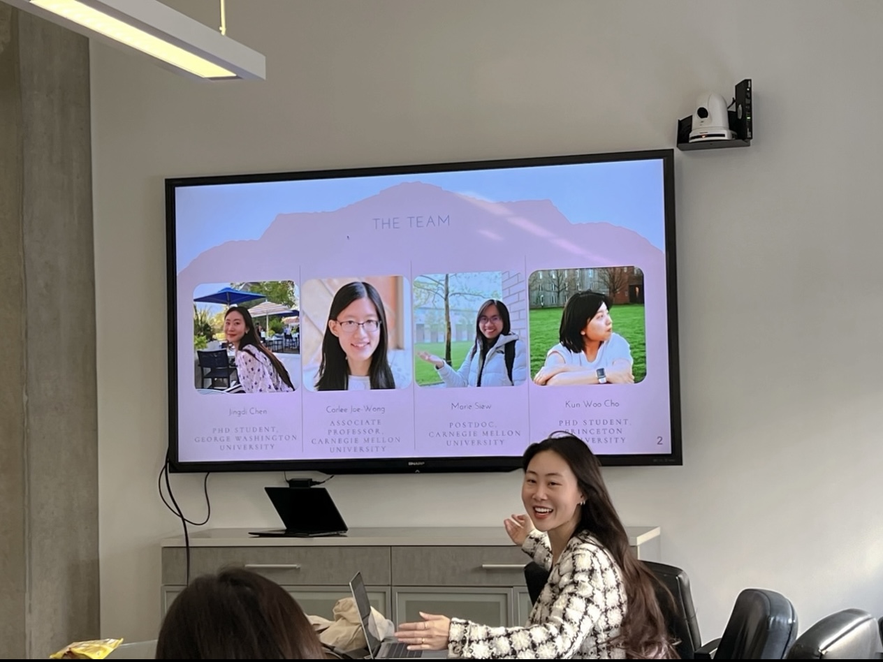 Jingdi Chen introducing the panel's speakers