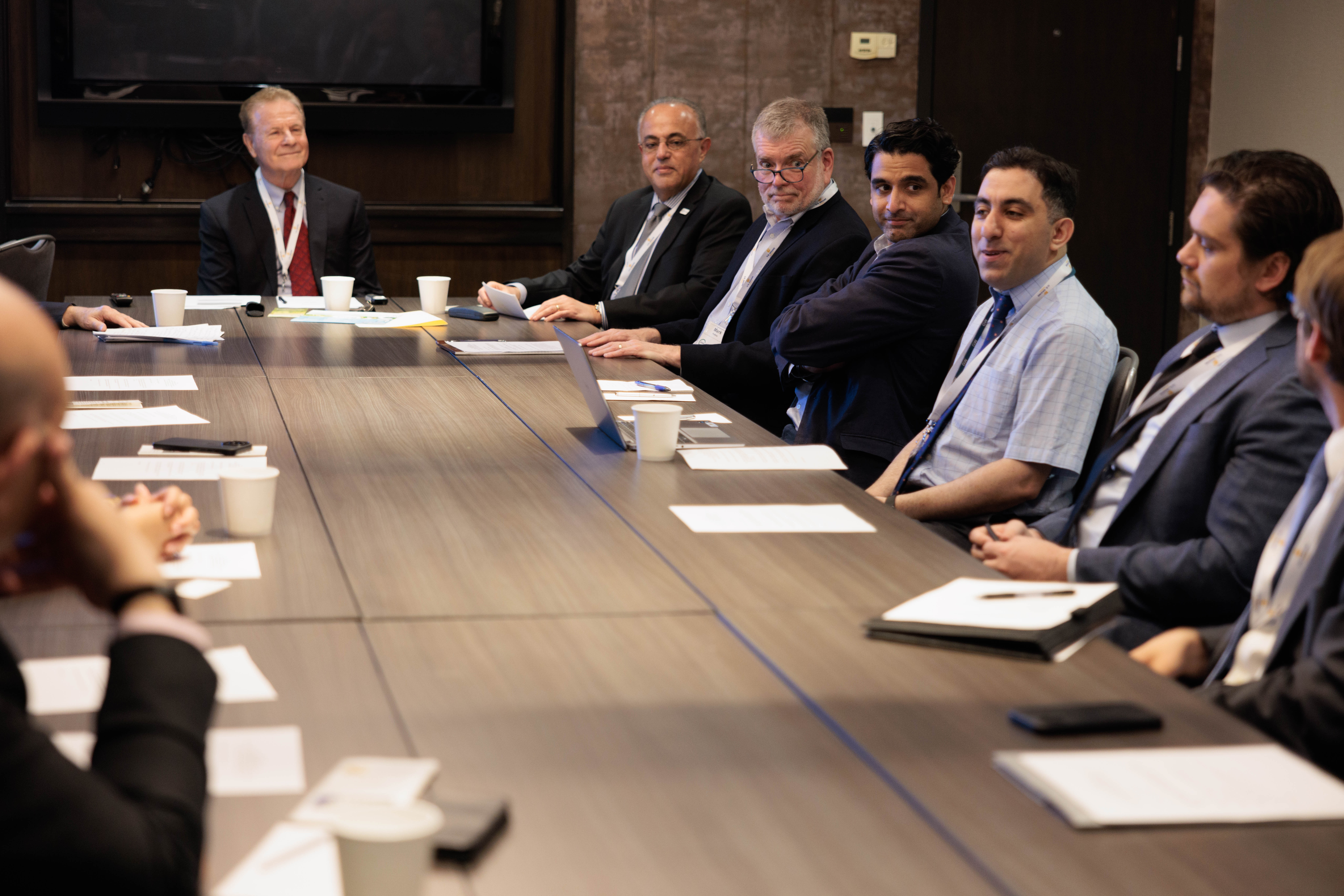 Attendees of the meeting discussing