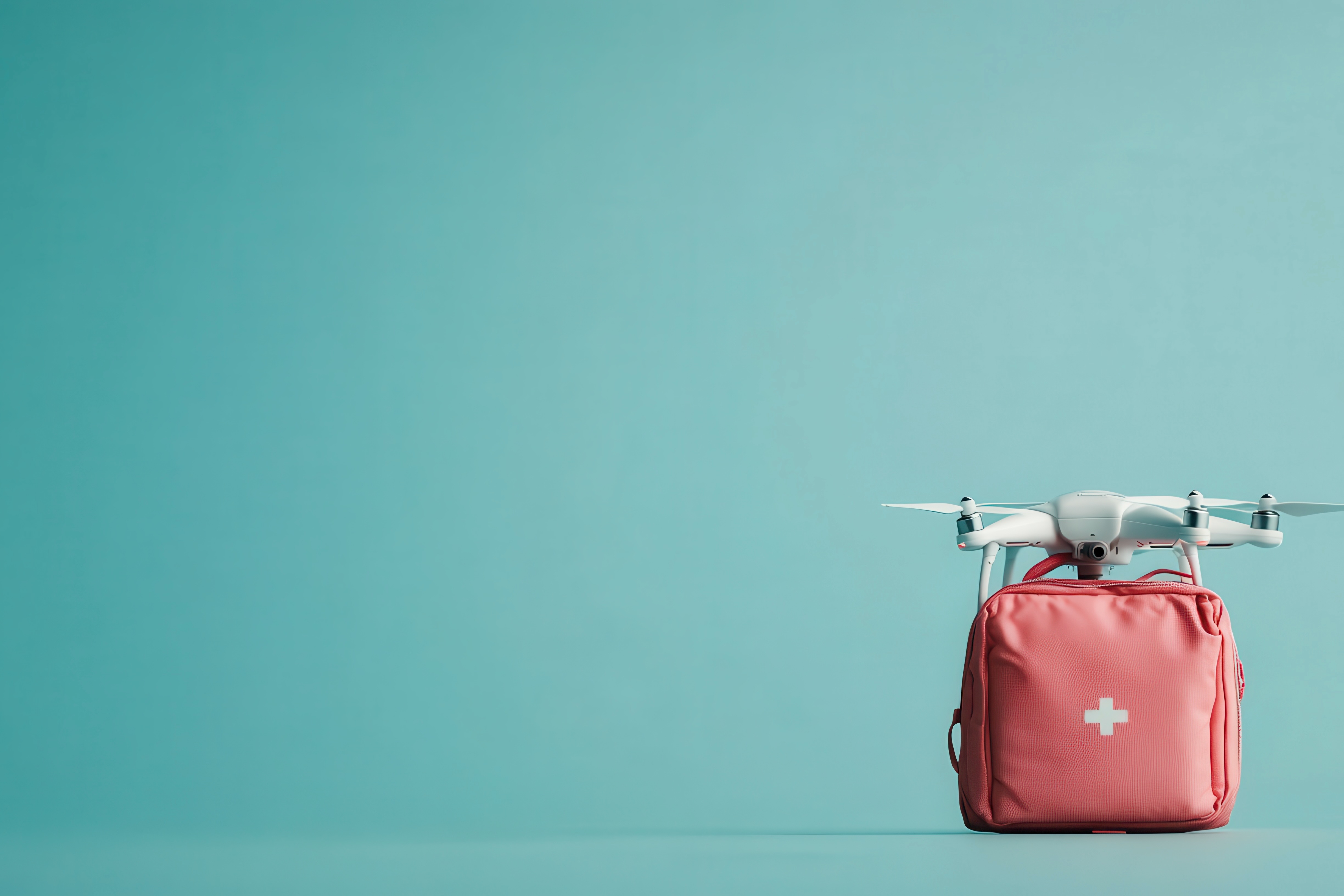Drone delivering aid