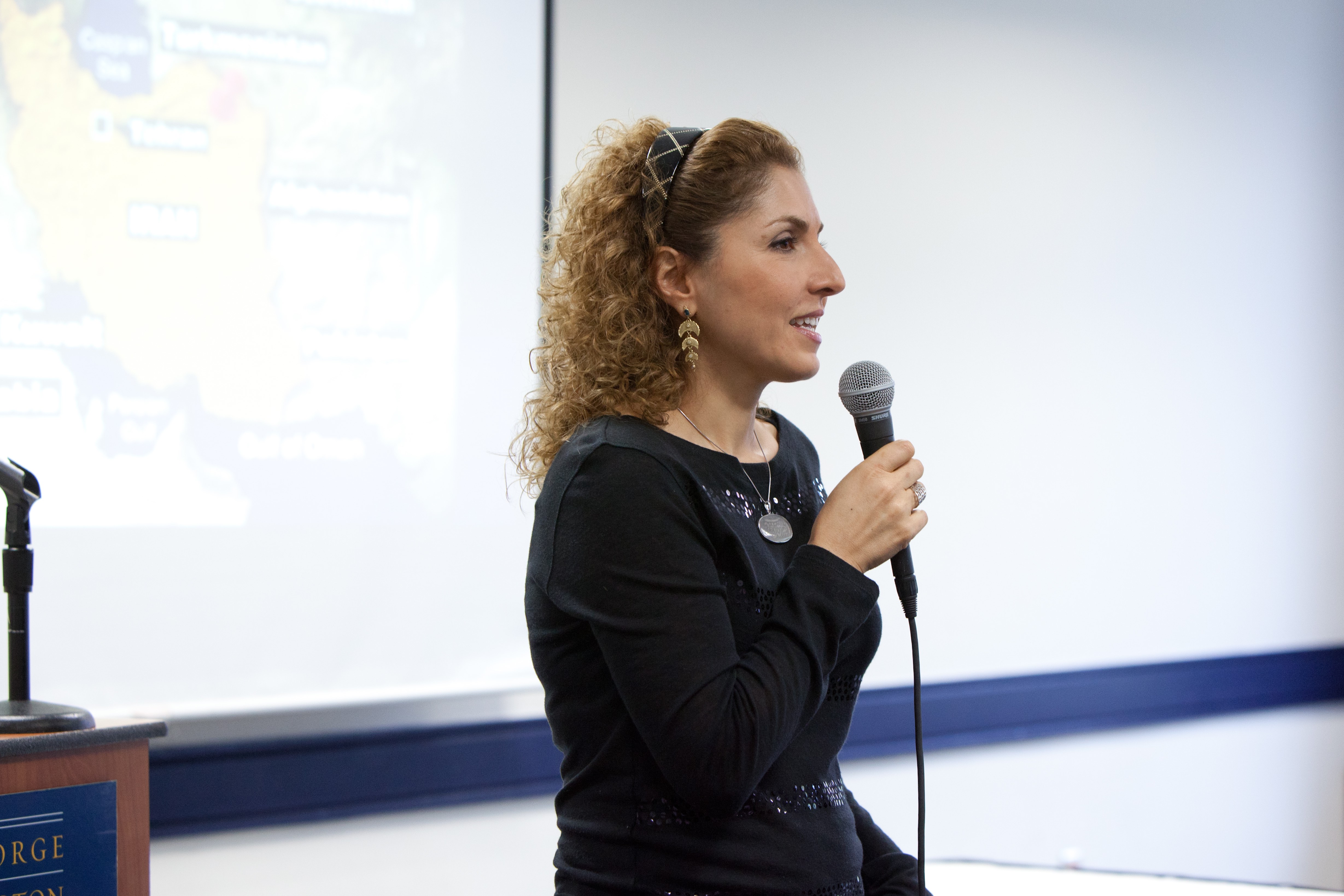  Anousheh Ansari speaking at GW in 2011.