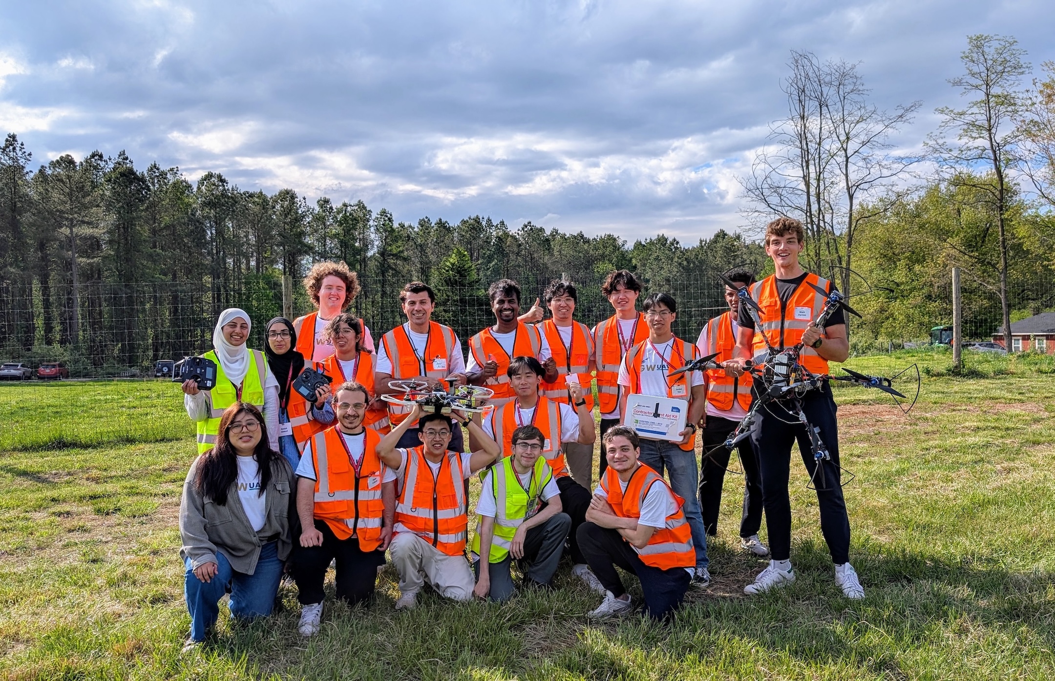 The multidisciplinary team at the RTX competition. 