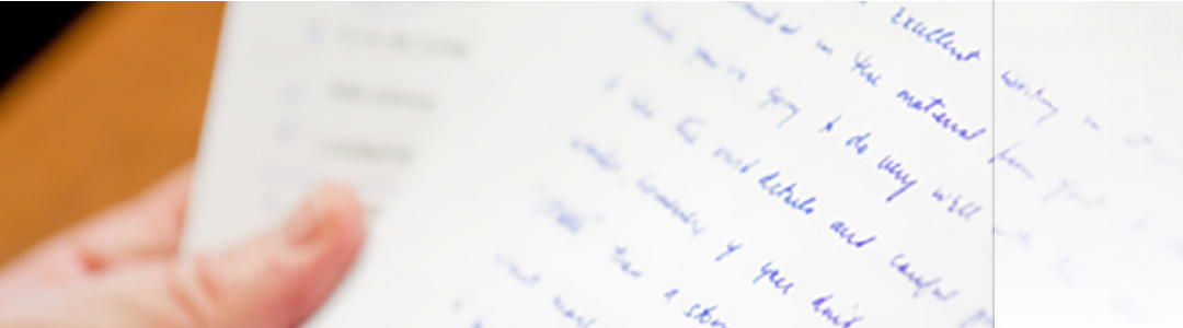 close up of papers with notes