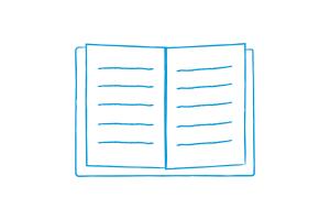 graphic of an open book