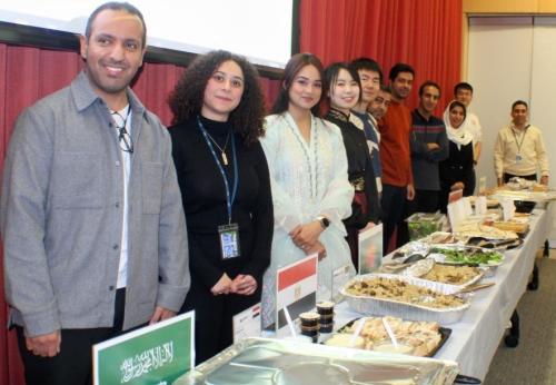 Students at grad bites