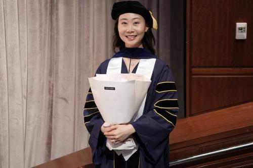 Jingdie Chen in cap and gown