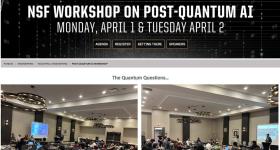 Workshop banner and photo of participants