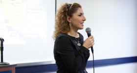  Anousheh Ansari speaking at GW in 2011.
